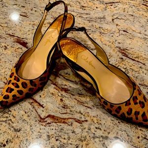 Cole Haan Leopard Slingbacks